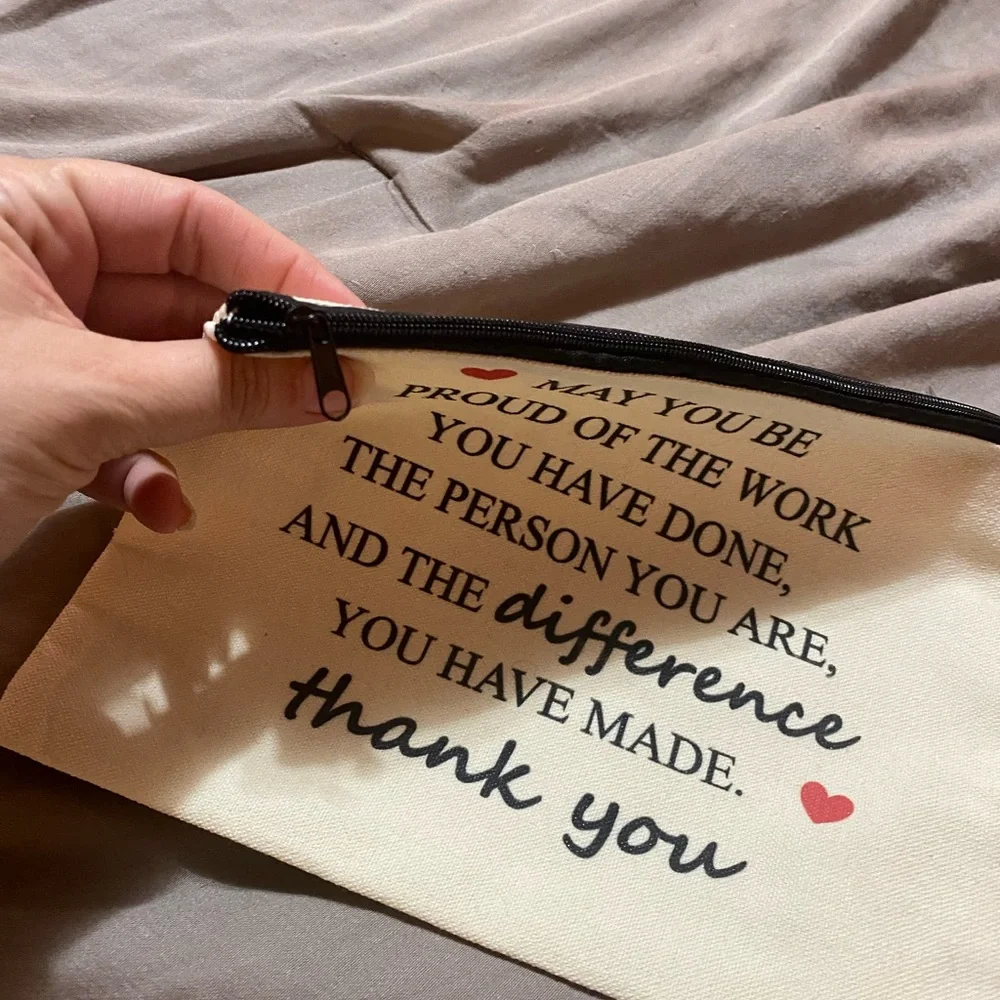 Inspirational Cream‎ Cosmetic Bag